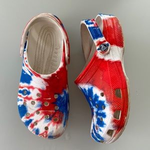 Women’s size 8 Tie dye Crocs